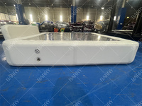 Piscine gonflable en PVC durable à point de chute personnalisée pour adultes Grande piscine gonflable extérieure avec lumière LED