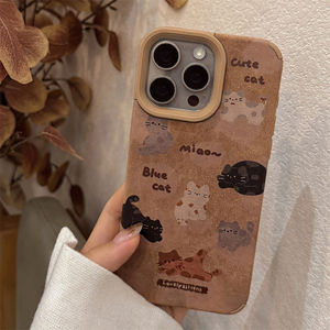 เคสโทรศัพท์หนังลายการ์ตูนสำหรับ <span class=keywords><strong>iPhone</strong></span> 17promax, <span class=keywords><strong>iPhone</strong></span> 15 แบบเต็มจอ ลายแมว พร้อมเชือกขนปุย สำหรับ <span class=keywords><strong>iPhone</strong></span> 14, 13  คุณภาพรับประกันสำหรับฤดูใบไม้ร่วงและฤดูหนาว - Product Image 4