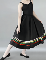 Robe de danse flamenco pour adulte, jupe de ballet de qualité impériale, jupe de pratique longue