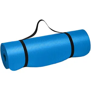 Giá Tốt Hữu Cơ 8Mm Thân Thiện Với Phòng Tập Thể Dục Tập Thể Dục Pilates Mat Với Dây Đeo Bán Buôn Chất Lượng Cao Tùy Chỉnh Màu Đen Độ Dày Nbr Yoga Mat