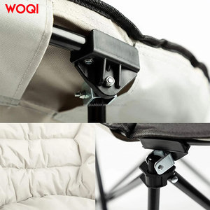 Silla Plegable para Exteriores Woqi, Marco Redondo de Aluminio, Tela Oxford, Silla de Jardín y Camping, Negra, 58x58x93 cm - Product Image 5