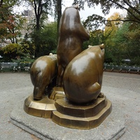 Sculpture de trois ours de grande taille, nouveau produit, parc de zoo, offre spéciale