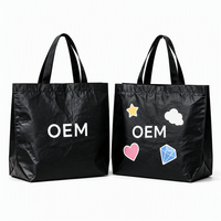Sac fourre-tout en tissu PET recyclé écologique, sac de shopping durable en RPET, imprimé sur mesure, sac à main réutilisable pour la promotion en détail