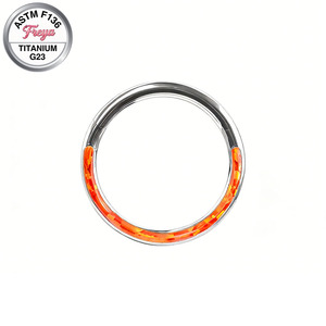Anneaux de <span class=keywords><strong>piercing</strong></span> pour septum et <span class=keywords><strong>nez</strong></span> en titane opale Freya pour femmes, boucles d'oreilles en opale bleue, anneaux de <span class=keywords><strong>nez</strong></span> Daith, Tragus, Snug, anneaux de <span class=keywords><strong>nez</strong></span> Cow Hoop, bijoux - Product Image 3