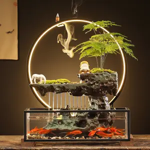 Aquarium Tafelblad Fonteinen Creatieve Circulerende Watervallen Keramische Feng Shui Woonkamer & Kantoor Desktop Atomiserende Luchtbevochtiger