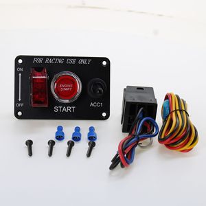 Three Position Ignition <b>Switch</b> With Start <b>Button</b> For Racing Cars Motorcycle Power Control Panel - Product Image 1