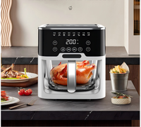 Four à Friture à Air Chaud Intelligent Carré Moderne HY avec Écran Tactile Multifonctionnel et Fenêtre de Visualisation de 1 An pour Usage Domestique