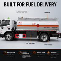 Nouveau Camion Mini-Citerne Diesel Dongfeng en Alliage d'Aluminium 10 Tonnes Euro 6 National VI Non Surpoids pour le Transport de Marchandises Dangereuses