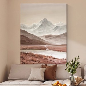Hand Painted Oil Painting Abstract Landscape Large Size Modern Minimalist Style Wall <b>Art</b> For Living Room Entryway Decor - Product Image 3