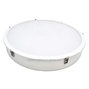 Cadre en bois rétro 50w diamètre 600mm led circulaire intégré lumière simple solide rond led plafonnier pour éclairage domestique chambre à coucher - Product Image 4