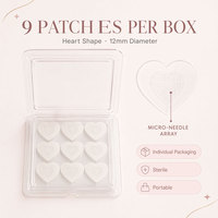 Patchs anti-acné en forme de cœur à l'acide salicylique, micro-aiguilles, hydrocolloïdes transparents, traitement des imperfections, soin de la peau