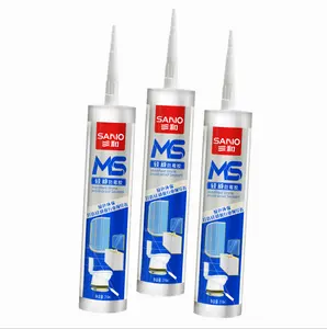 SANVO SV688 Low VOC Silicone Sealant Anti-Mildew MS Waterproof Mold Proof Sealant for Kitchen & Bathroom White Adhesive