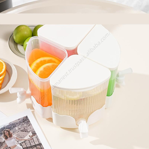 Ensemble de seaux à fruits rotatifs DD1451 en gros avec 4 tasses et pichet infuseur, distributeur de boissons froides pour réfrigérateur - Product Image 5