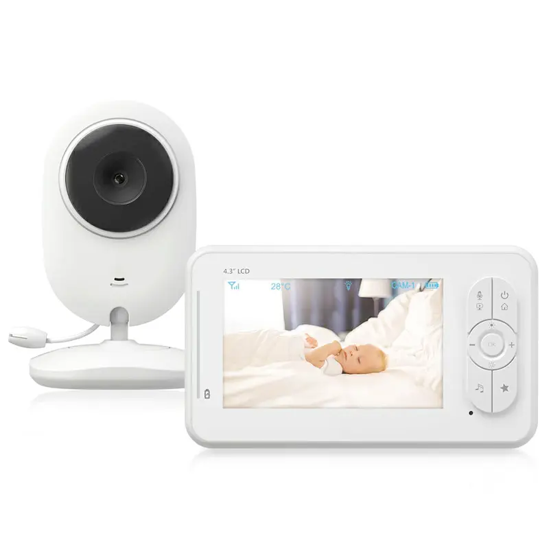 Smart Night Vision 4.3 zoll Screen Room Temperature Video Baby Monitor mit Camera und Audio