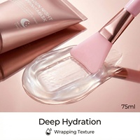 Masque facial peel-off de nuit au collagène, acide hyaluronique, hydratant, nourrissant, soin élasticité, blanchissant, 75 ml, tube rose