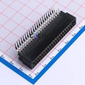 ER42BGFBK Gold Finger Connector Bent Lead Through Hole,P=2.54mm Connector EDGE SLOT 2.54mm 42P Right Angle Insert - Product Image 1