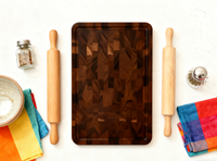 Michulin MCL800 luxe classique Extra épais fin grain bois de noyer planche à découper poignée intégrée bloc à découper durable