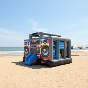 Offre Spéciale : Équipement de Location pour Fêtes – Boombox Gonflable Éco-responsable Style Années 80 avec Éclairage Disco et Radio Beatbox – Garantie 3 Ans pour Clubs - Product Image 3