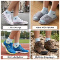 Chaussettes courtes rayées horizontales bleu pastel pour femmes, broderie mini cœur, logo personnalisé, douces, respectueuses de la peau, chaussettes quotidiennes OEM