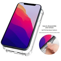 Prix Direct Usine IDEAL – Coque de Téléphone Transparente en TPU+Acrylique Cristal 1,5 mm pour iPhone 14 15 16 Plus 17 18 Pro Max 18 Pro