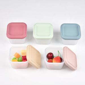 Boîte à lunch portable pour enfants, en silicone sans BPA, utilisable au micro-ondes, pour ranger les collations, mini boîte bento - Product Image 4