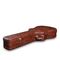 WC16-W2 OEM RM PVC Kulit Kayu Gitar Akustik Hard Case Interior Beludru Anti Benturan Pegangan Buatan Tangan Tahan Air Kayu Lapis 5mm 20mm