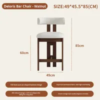 Tabouret de bar en bambou de style français, vintage, pour la maison, le restaurant, le loisir, tabouret haut, design nordique, chaise de réception, cuisine, métal