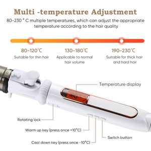 Baguette à friser de marque privée rotative automatique en céramique de titane de 25mm/28mm/32mm - Product Image 3