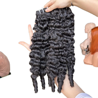 Nouveautés Cheveux humains bouclés birmans en mèches 8-30 pouces Cheveux Remy Noir naturel Tissage 100g Extensions de cheveux humains