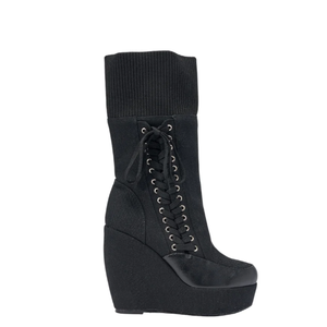 Nuovi <span class=keywords><strong>Stivaletti</strong></span> da Donna alla Moda <span class=keywords><strong>con</strong></span> <span class=keywords><strong>Zeppa</strong></span> e Piattaforma in Tela - Product Image 3