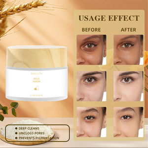 Masques OEM ODE, soins de la peau, masque d'argile de riz pour un nettoyage en profondeur, contrôle de l'huile, anti-acné, éclaircissant, masque facial en argile de riz - Product Image 2