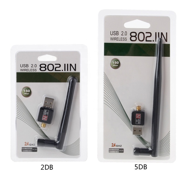100M USB2.0 wireless network card mini WIFI receiver with Computer adapter 2DB 5DB Large antenna