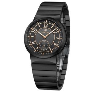 Récompensez les meilleures ventes de montres à quartz pour hommes, cadran simple de couleur bleue avec chiffres, montres-bracelets analogiques de luxe en acier étanches pour hommes - Product Image 3
