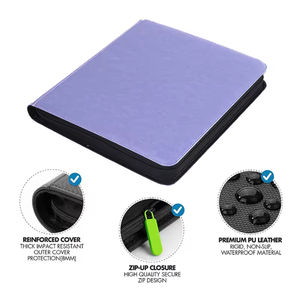 Portefeuille pour cartes, album pour cartes à collectionner à 12 pochettes, classeur personnalisé avec logo, 4, 6, 9, 12, 16, 20 pochettes, en cuir PU, classeur de collection, album - Product Image 4