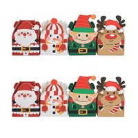 Boîte cadeau créative pliable en carton jetable pour Noël, pour bonbons, muffins, gâteaux, pâtisseries, alimentaire et sécuritaire