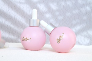 <span class=keywords><strong>Vente</strong></span> directe d'usine 30ml bouteille de sérum en verre en forme de boule avec compte-gouttes pour les soins cosmétiques de la peau - Product Image 3