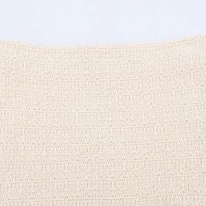 Jupe en tricot élégante et polyvalente pour femme, style vintage, nouvelle collection été 2025, style resort, confortable, coupe trapèze mi-mollet, 100 % naturelle - Product Image 3