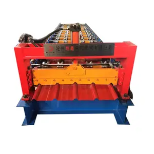 Galvanized Coat Metal Tole Roof Tile Sheet Mill Roll Forming Machine For Sale Corrugated Rib R Panel Roll Forming Machine