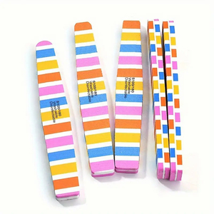Custom Logo Nail Buffer File Manicure Tools Coarse Fine 100/180 Grit Sponge Nail Files
