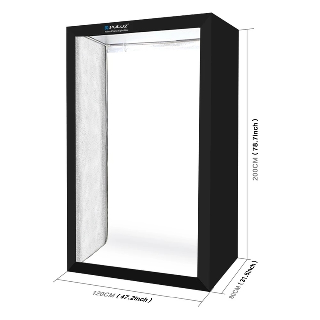 200cm Studio Box 6 Light Bars 240W 5500K White LED Photo Lighting Shooting Tent Kit Foldable Square Strip Photography 80cm