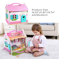 Juguete de Madera para Niños, Casa de Muñecas de Diseño Clásico y Encantador, Juego de Muebles para Armar, Gran Venta