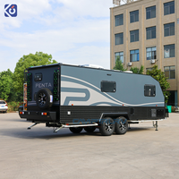 CAMPTRL Travel Camper 23FT Trailer Offroad Rv Camper Trailer Pop Top Caravan en Europe avec moustiquaires