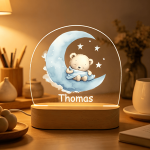 Custom Wholesale Romantic Bear 3D Acrylic Led Lamp for Home Kid's Night Light Table Lamp Birthday Party Christmas Gift Lamp - Product Image 2