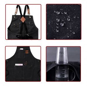 WSY5673 Custom Waterproof Oil-proof 100% Cotton Canvas Cooking <b>Kitchen</b> <b>Aprons</b> for Men - Product Image 3