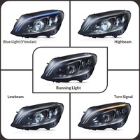 Phare LED VLAND pour Classe C W205 2015-2020, faisceau multi-géométrique, 12V