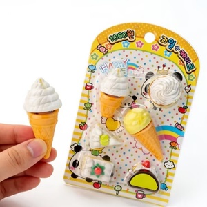Útiles Escolares de Moda, Goma de Borrar de TPR/PVC Suave con Forma de Postre, Personajes de Comida, Papelería Escolar Kawaii para Niños, Lápiz de Goma Creativo y Bonito - Product Image 5