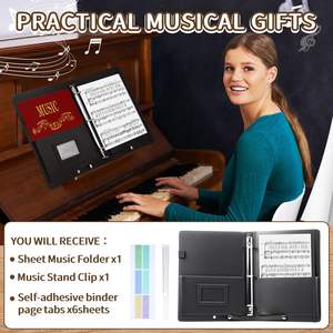 Carpeta de música <span class=keywords><strong>coral</strong></span> de PU al por mayor para puesta en escena para tocar el piano y cantar en coro - Product Image 5