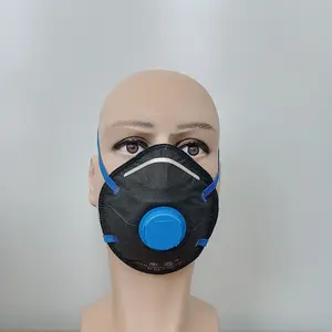 Máscaras de seguridad contra el polvo con logotipo personalizado de fabricación al por mayor, transpirables con lazo elástico para la cabeza y clip para el puente nasal, máscara antipolvo