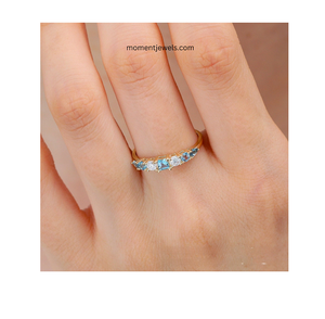 Simple 925 Sterling <b>Silver</b> Geometric <b>Ring</b> Minimalist Dainty Band Stackable Elegant Jewelry for Women - Product Image 3