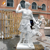 Statue de Diana en marbre de style grec classique sculptée à la main grandeur nature MILY, sculpture d'Artemis de Rome à vendre